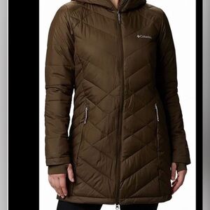 Columbia Women's Olive/brown Puffer Coat